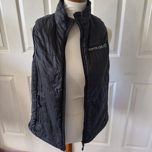 Sams Club Employee Vest Medium Black Embroidered Uniform Pockets Quilted Women - Picture 11 of 16